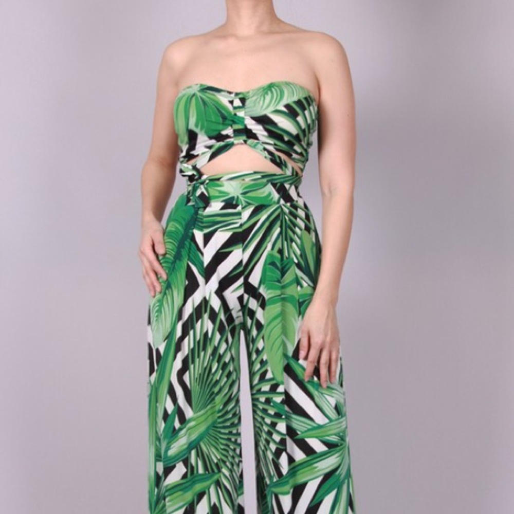 Tropical Two Piece Pant Set